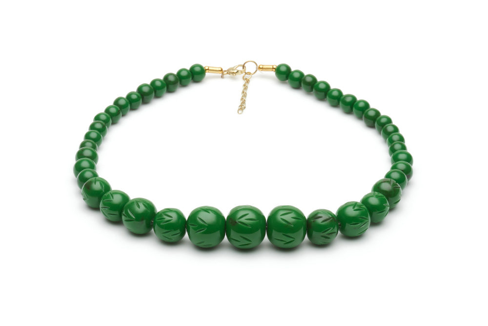 Vintage style bead necklace in fern