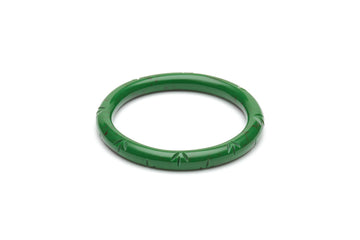 Vintage style narrow bangle in fern