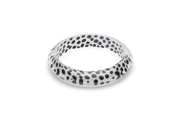 Splendette vintage inspired 1950s rockabilly style White Leopard Bangle in Classic size