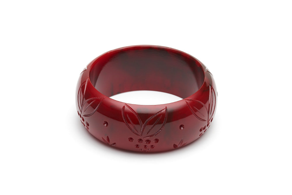 Rockabilly Style wide bangle in mulberry