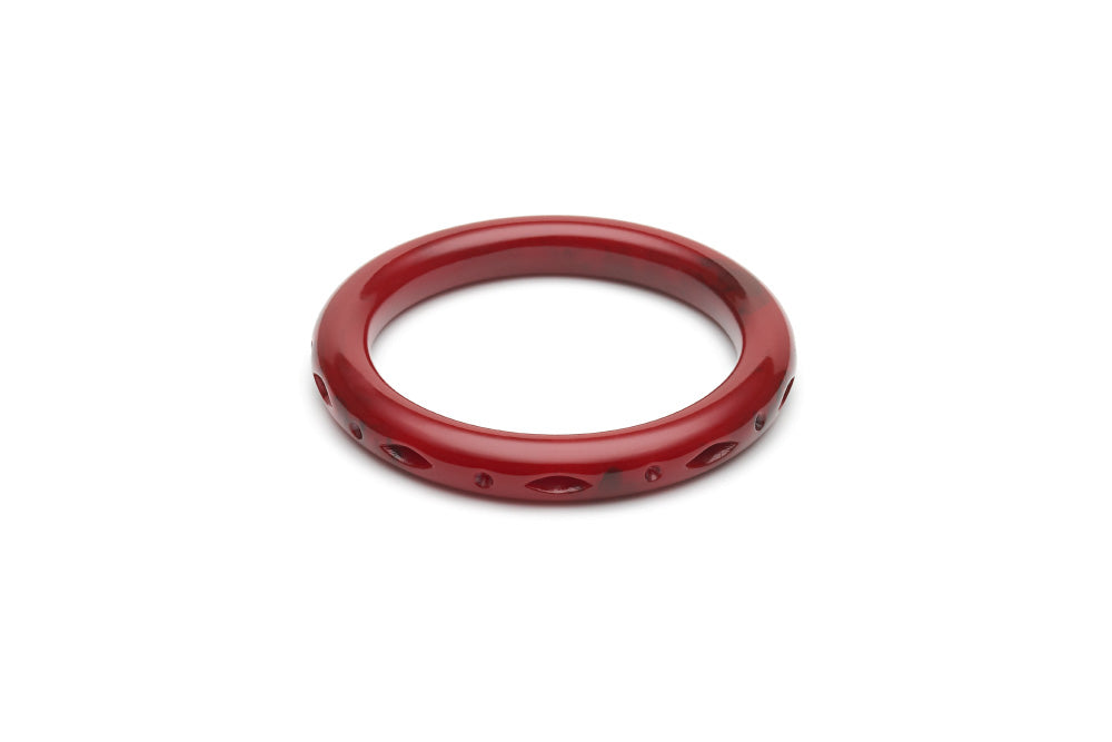 Rockabilly Style narrow maiden bangle in mulberry