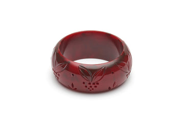 Rockabilly Style wide maiden bangle in mulberry