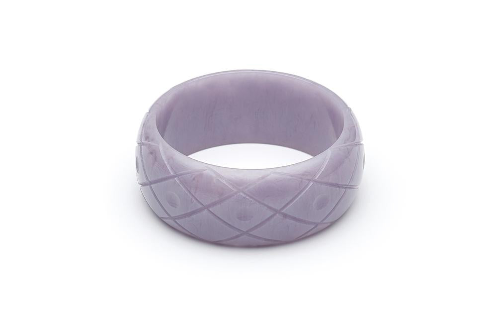 1940s Style Wide Bangle in Lilac Fakelite