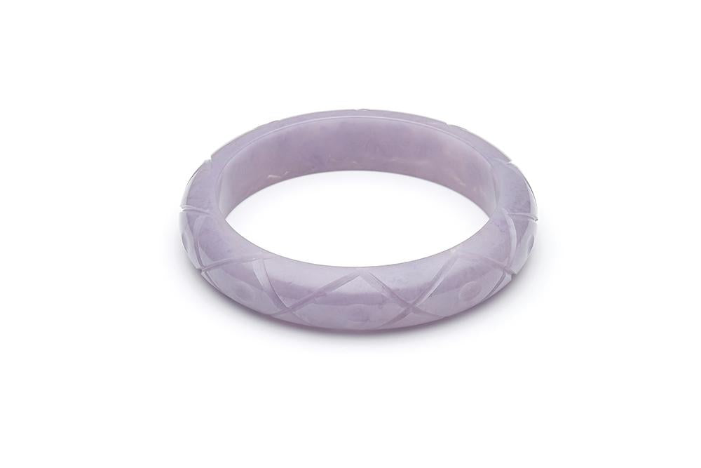 1940s Style Large Size Duchess Bangle in Lilac Fakelite