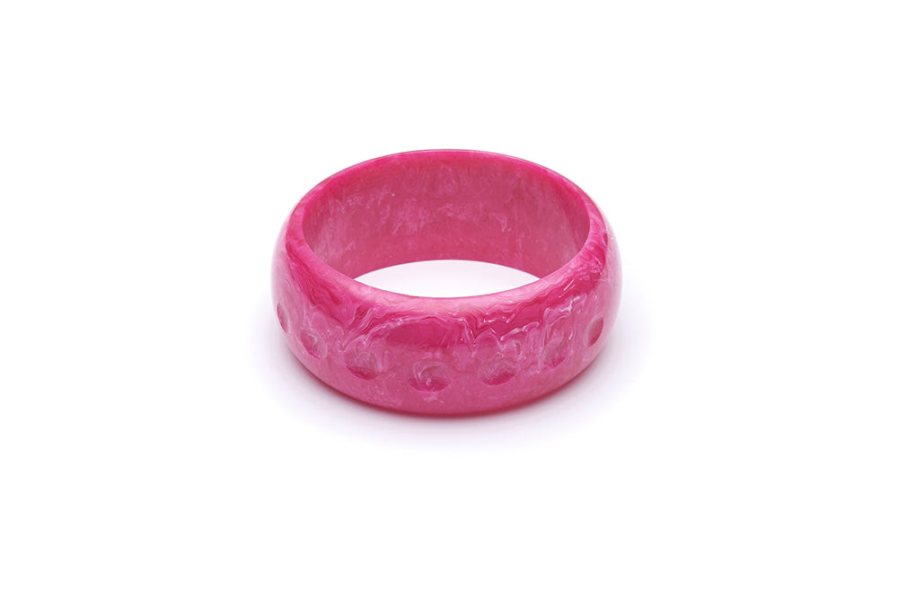 1950s Style Smaller Maiden Bangle in Wide Candy Pink