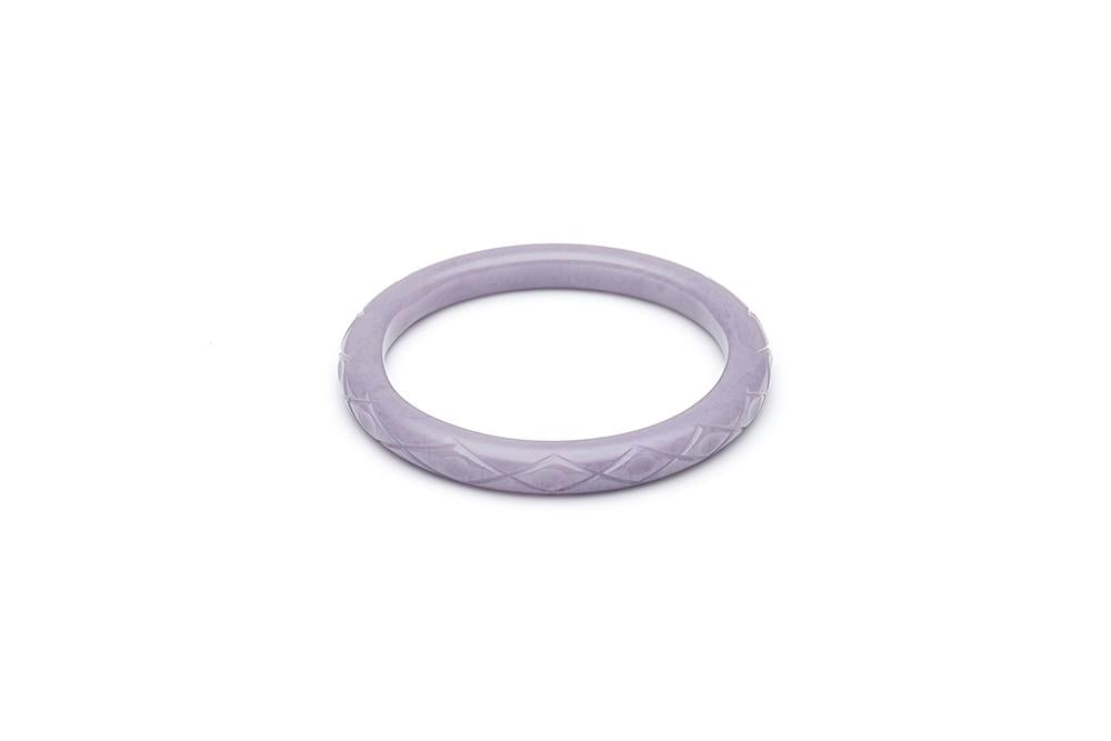 1940s Style Narrow Smaller Size Bangle in Lilac  Fakelite