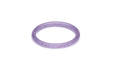Splendette vintage inspired 1950s pin up style pastel Narrow Lilac Glitter Bangle in Classic size