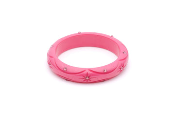 Splendette vintage inspired pink fakelite charity range Midi Cancer Awareness Bangle